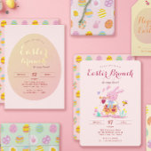 Eenvoudige Easter Brunch Egg Hunt Soft Pink Kaart