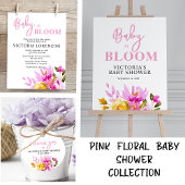 Pink Floral Baby in Bloom Baby Shower Bedankdoosjes