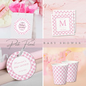 Pink Floral Baby Shower Kaart