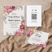 Roze Bloemen Boeket Dank u kaart (Personaliseer de collectie van deze zelfstandige maker.)