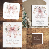 Pink Bow Baby shower snoep en traktaties Party Sig Poster