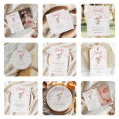 Some Bunny Pink Bow Floral Baby Shower Kaart