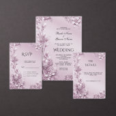Roze Bloemen Foliage Papier Bord (Personaliseer de collectie van deze zelfstandige maker.)