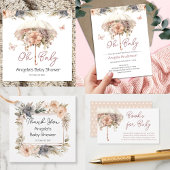 Roze  Paraplu Douche Kaarten en geschenken Poster