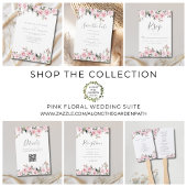 Roze Bloemen Bruiloft Uitnodiging Belly Band Uitnodigingen Wikkel