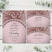 Pink Flower Save the Date (Personaliseer de collectie van deze zelfstandige maker.)