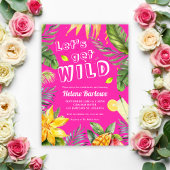 Bachelorette Party Roze Girly Fun Tropical Kaart