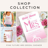 Roze Toekomst Mrs Engagement Party Vrijgezellenfee Ronde Button 3,2 Cm