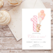 Beary First Teddy Bear Verjaardagsfeestje Dank u Briefkaart