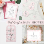 Bunny Rabbit Pink Gingham Baby shower Bunting Flag Vlaggetjes