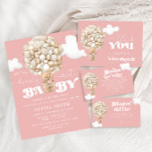 Hoe groot is haar buikkaartjes, roze Beren ballonn Informatiekaartje