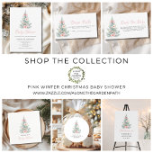 Kerst Winter Meisje Baby shower Ronde Sticker