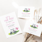 Roze Golfluier Raffle Enclosure Kaart