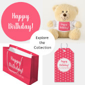 Gepersonaliseerde verjaardag Roze Rood Gelukkige V Spandoek