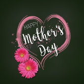 Moederdag met roze hartbloemen - Onderzetter papie