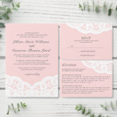 Blush Lace Doily Trouwtafel Plaats Kaarten (Personaliseer de collectie van deze zelfstandige maker.)