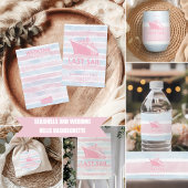Roze laatste zeiltocht voor de sluier Bachelorette Waterfles Etiket