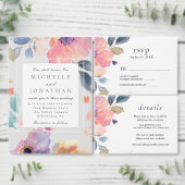 Bloemen Waterverf Lied van Solomon Bijbel Bruiloft Kaart (Personaliseer de collectie van deze zelfstandige maker.)