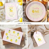 Roze Strik Lemon Baby Shower Sticker