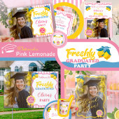 Roze limonade Net afgestudeerd foto & QR-code Kaart