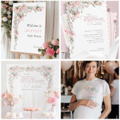 Grootmoeder van een Kleine Wildflower Baby shower Ronde Button 5,7 Cm