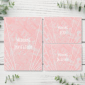 Roze Marmer Art Deco Design Bruiloft Menu (Personaliseer de collectie van deze zelfstandige maker.)