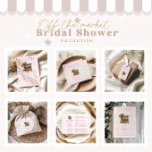 Roze 'Off the Market' Bruidsborrel Cadeaulabel