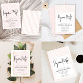 Pyjama Party Slumber Bachelorette Zachte Roze Stre Kaart