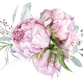 Blush Pink Peonies en Sage Greenery Wedding Favor Bedankdoosjes