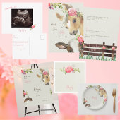 Roze Baby shower Echografie Schattige lettertype D Briefkaart