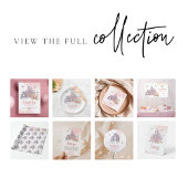 Magische Kasteel Eenhoorn Roze Prinses 1e Verjaard Papieren Bordje