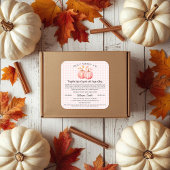 Autumn Pink Pumpkin Gingham Bakery Ronde Sticker