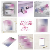 Pink Purple White Minimalist Aesthetic Gradient Visitekaartje
