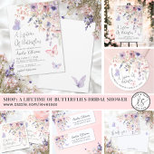 Butterfly Wildflower Return Address Etiket