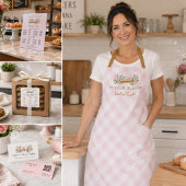 Roze Gingham Deegroller Bakkerij Schort