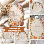Roze Romantische Pastel Wildflowers Sweet 16 Spandoek