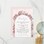 Baby in Bloom Script Roze Bloemen Baby shower Kaart