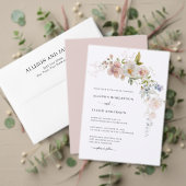 Elegante Roze Bloemkaarten en Cadeaus Bruiloft Reclamebord Met Voetstuk (Personaliseer deze collectie van deze onafhankelijke maker. Test)
