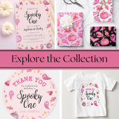 Spooky Meisje Halloween Verjaardagsfeestgeschenk W Inpakpapier Vel