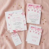 Roze sterren dank u sticker