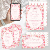 Roze Aardbei Sweet Berry Baby Meisje Douche Menu