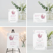 Roze kinderwagen ronde sticker