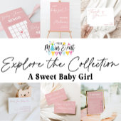 Minimalistisch Een Lief Meisje Baby shower Treat T Reclamebord Met Voetstuk