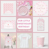 Valentijn Liefje Roze Perzik Harten Verjaardag Servet