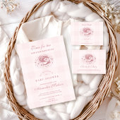 Roze thee met de moeder om Baby shower te zijn Kaart