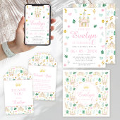 Schattigee kleine prinses verjaardagsmeisje dank u kaart