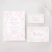 roze toile Beer Baby shower meisje Servet