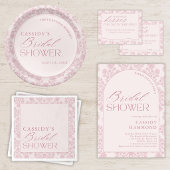 Moderne Elegante Roze Bruiloftsfeest Drankmenu Bor Poster