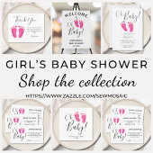 Oh Baby's Twin Girls Baby shower Kaart