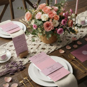 Wedding Blush Pink Uitnodigingen Wikkel